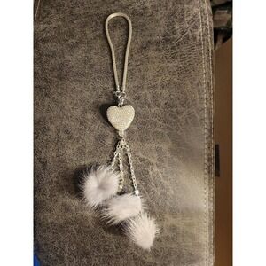 Car Decor Rear View Mirror Pendant Rhinestone Crystal Ball Hanging Ornament GRAY